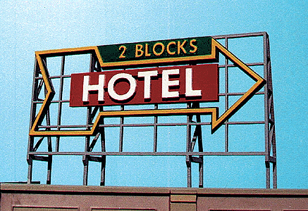 Blair Line 2517 Laser-Cut Wood Billboard Kits - Large for HO S & O Hotel (2 Blocks) A Scale