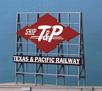 Blair Line 2531 Laser-Cut Wood Billboard Kits - Large for HO S & O Ship T&P "Texas & Pacific Railway" 3.00" Wide x 3.00" Tall A Scale