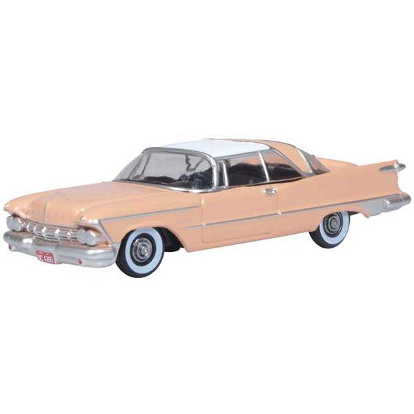 Oxford HO Scale Imperial Crown Coupe 1959 Persian Pink / White