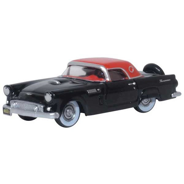 Oxford HO Scale Ford Thunderbird 1956 Raven Black / Fiesta Red