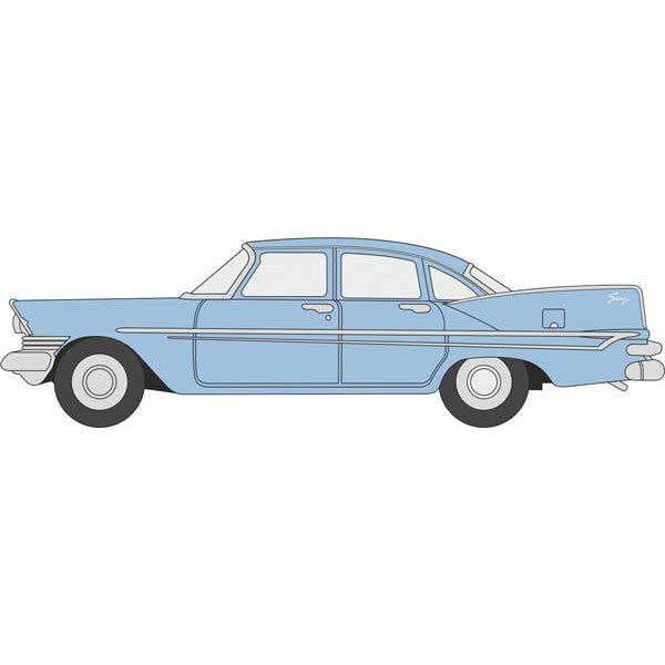 Oxford HO Scale Plymouth Savoy Sedan 1959 Powder Blue