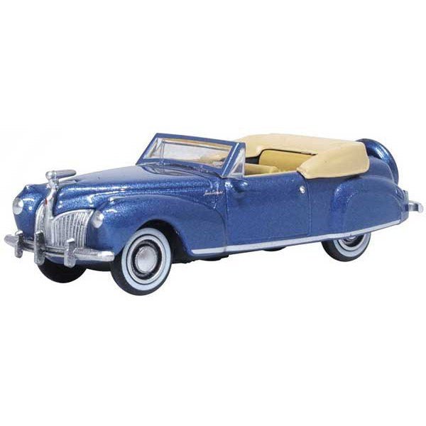 Oxford HO Scale Lincoln Continental 1941 Darian Blue / Tan