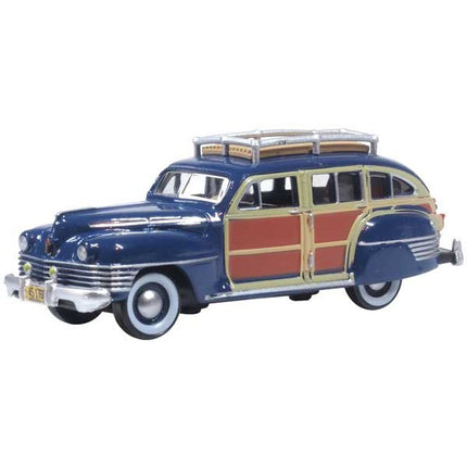 Oxford HO Scale Chrysler Town & Country Woody Wagon 1942 South Sea Blue