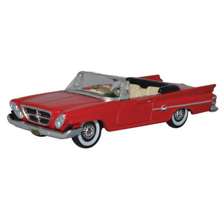 Oxford HO Scale Chrysler 300 Convertible 1961 Mardi Gras Red (Open)