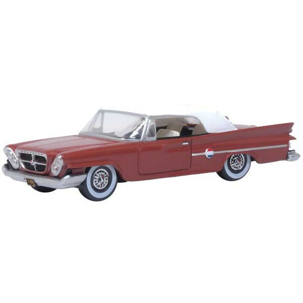 Oxford HO Scale Chrysler 300 Convertible 1961 Cinnamon / White (Closed)