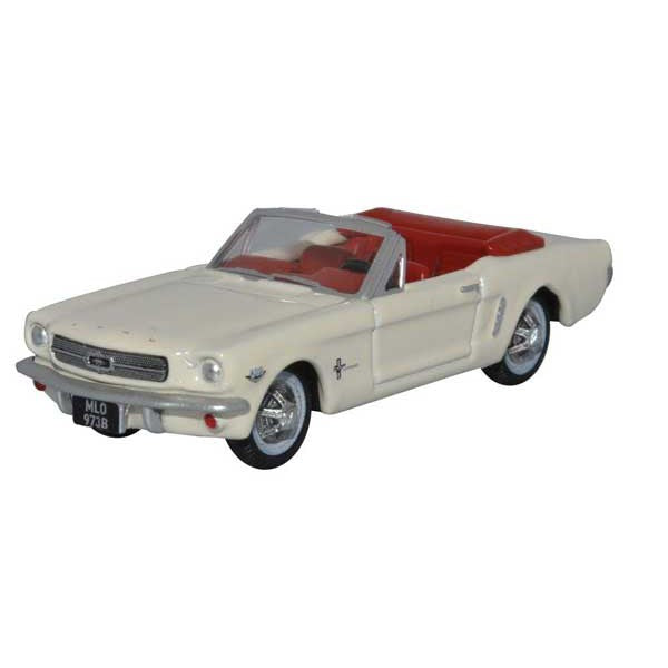 Oxford HO Scale Ford Mustang Convertible 1965 Wimbledon White ("Goldfinger")