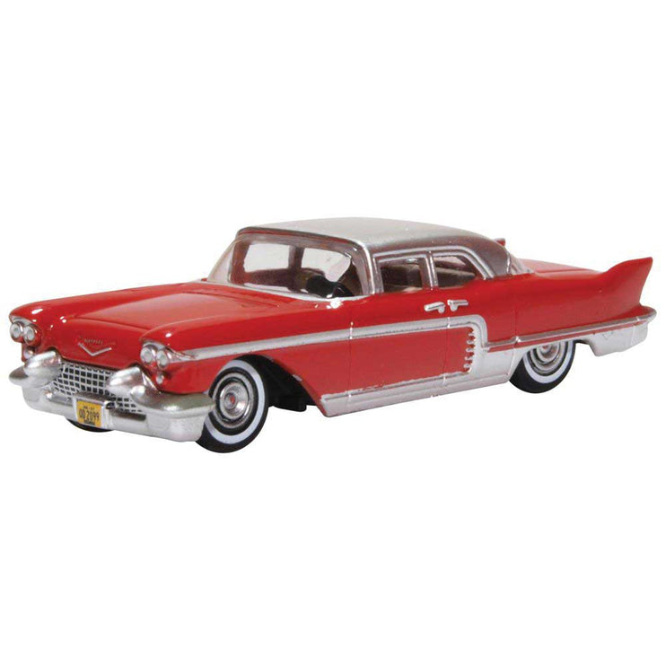 Oxford HO Scale Cadillac Eldorado Brougham 1957 Dakota Red / Stainless Steel