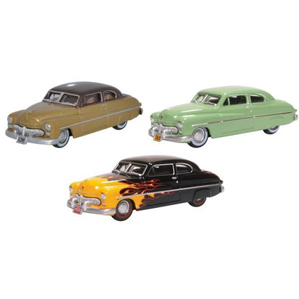 Oxford HO Scale Mercury 8 Coupe 1949 3-Piece 70th Anniversary Set