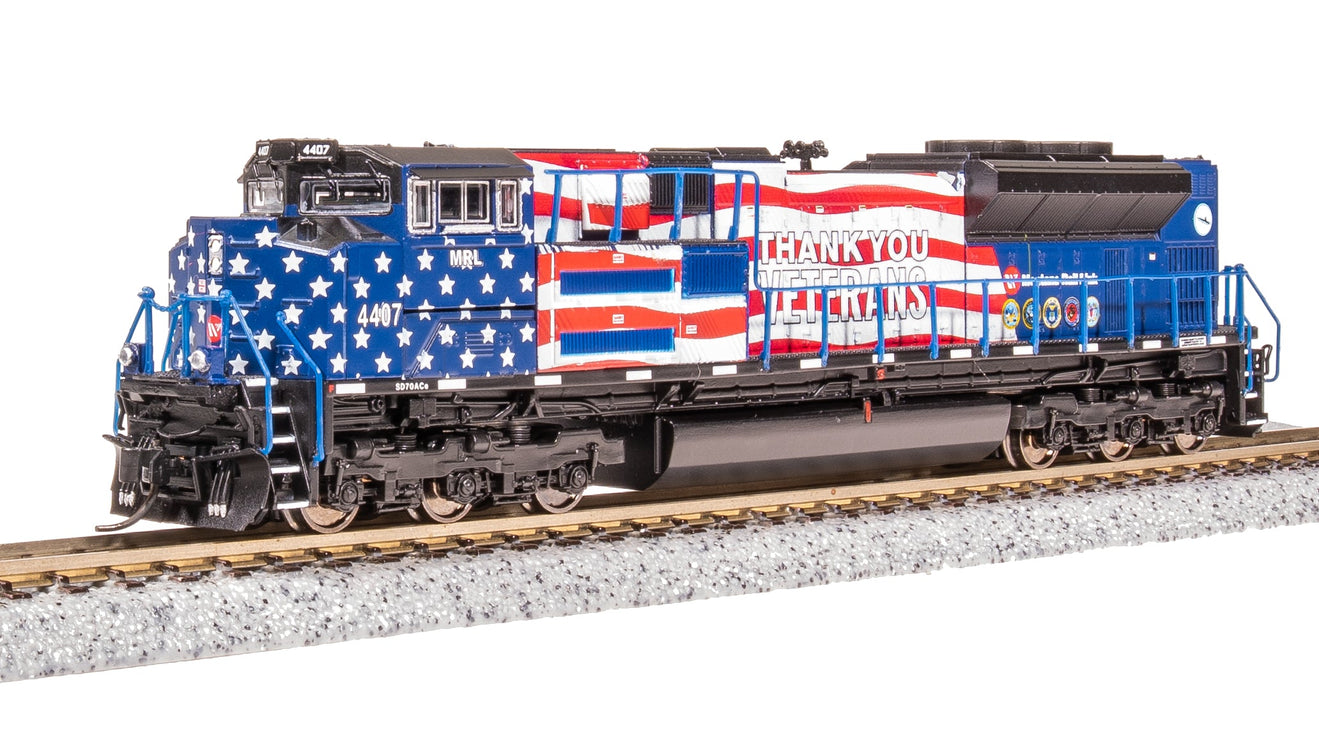 Broadway Limited N MRL 4407 Veterans Tribute SD70ACe Pargon 4 DCC/Sound