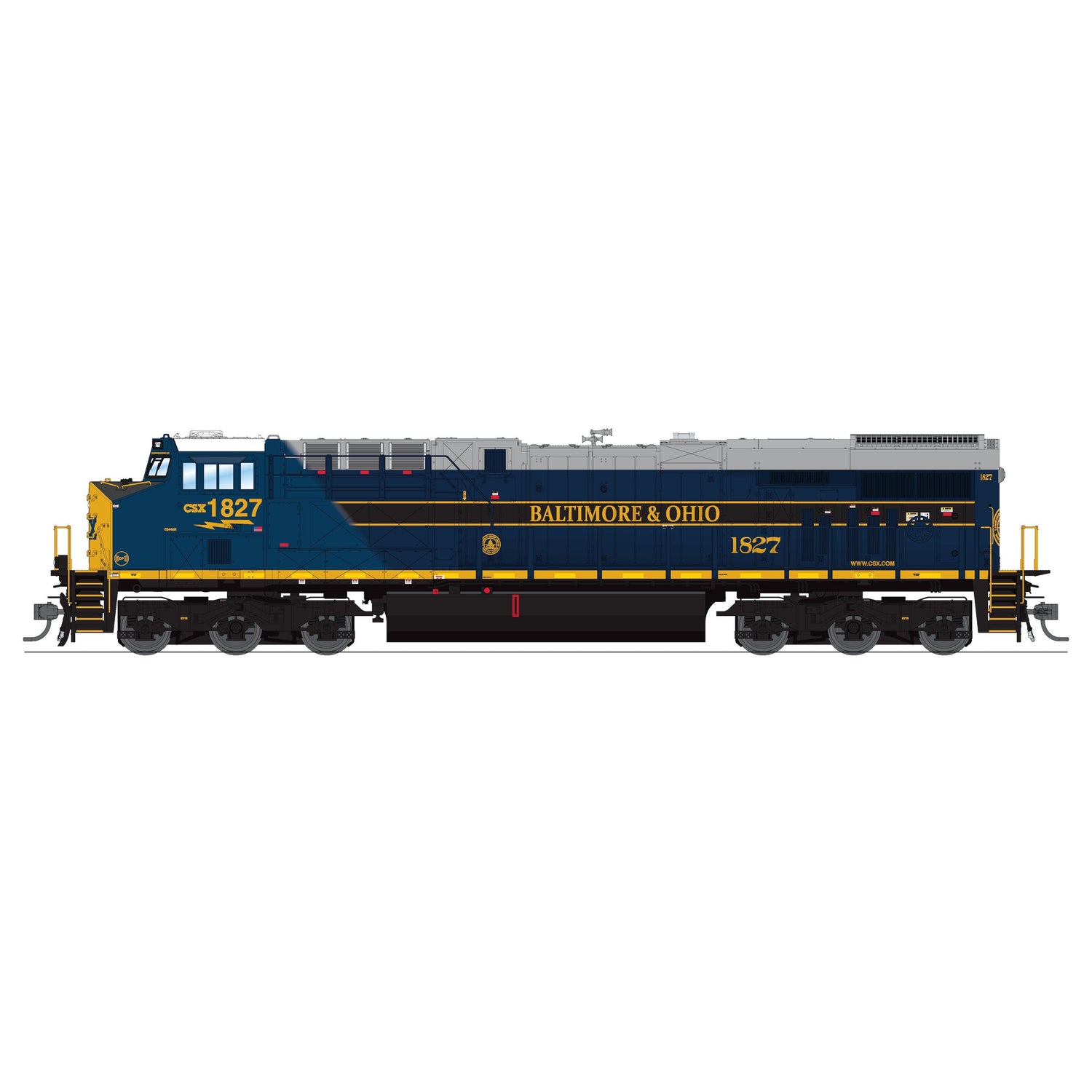 Broadway Limited HO Scale CSX 1827 Baltimore & Ohio Heritage ES44AC GE ...