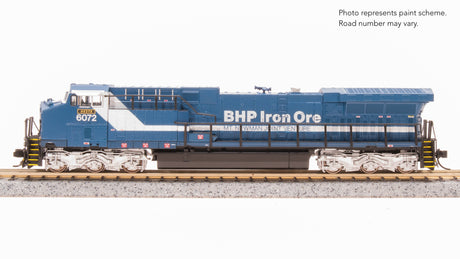 Broadway Limited N GE AC6000, BHP Iron Ore #6072, Blue & White, "Hesta" Stealth DC