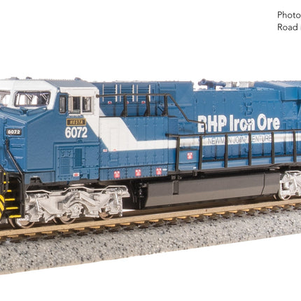 Broadway Limited N GE AC6000, BHP Iron Ore #6072, Blue & White, "Hesta" Stealth DC