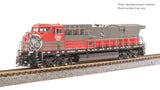 Broadway Limited N GE AC6000, GECX 6002, Gray & Red Stealth DC