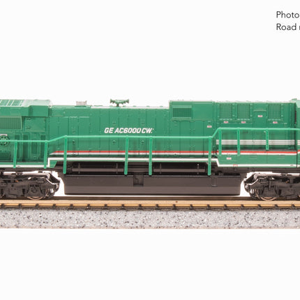 Broadway Limited N 8GE AC6000, GE Demo #6000, Green Demo Paint Stealth DC