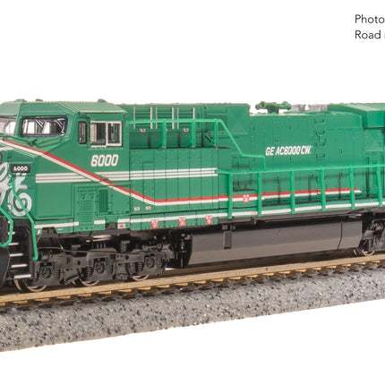 Broadway Limited N 8GE AC6000, GE Demo #6000, Green Demo Paint Stealth DC