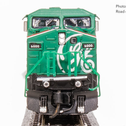 Broadway Limited N 8GE AC6000, GE Demo #6000, Green Demo Paint Stealth DC