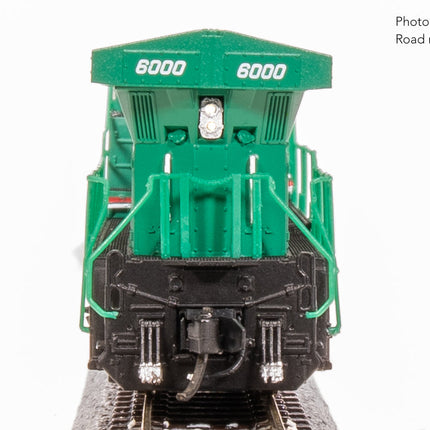 Broadway Limited N 8GE AC6000, GE Demo #6000, Green Demo Paint Stealth DC