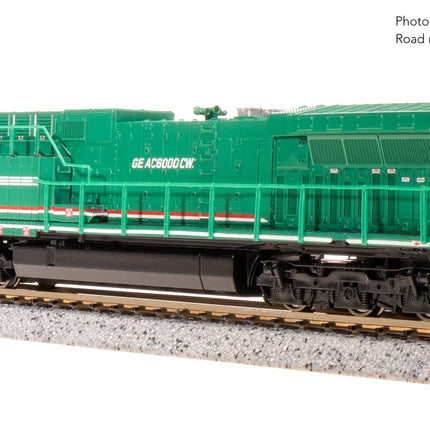 Broadway Limited N 8GE AC6000, GE Demo #6000, Green Demo Paint Stealth DC