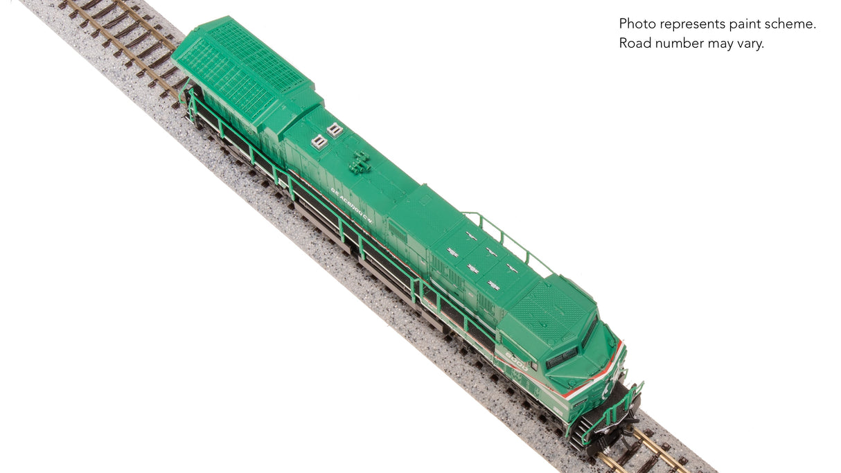 Broadway Limited N 8GE AC6000, GE Demo #6000, Green Demo Paint Stealth DC