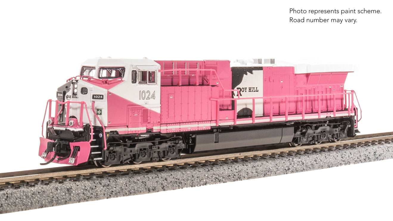 Broadway Limited N GE AC6000, Roy Hill Mining #1024, Pink/White/Black Paint Stealth DC