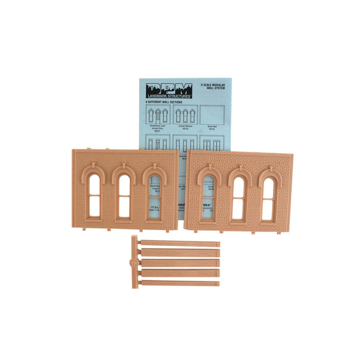 Woodland Scenics O Scale Arched Window Wall DPM Kit