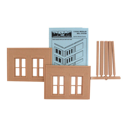 Woodland Scenics O Scale Double Rectagular Window Wall DPM Kit