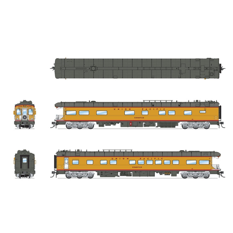 Broadway Limited HO Scale Union Pacific Business Car, UP #119 "Kenefick", "Big Boy Tour" Drumhead