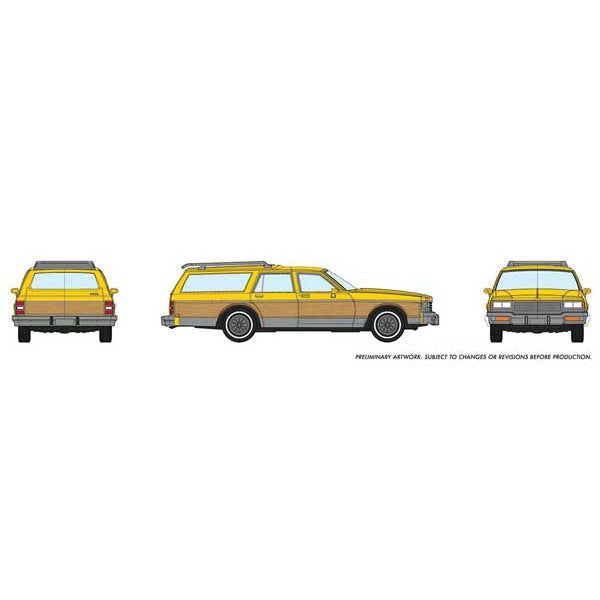 Rapido Trains 1980-1985 Chevrolet Caprice Station Wagon Yellow Woody