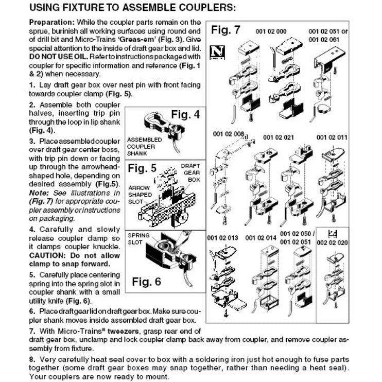 Micro Trains N & Z Coupler Assembly Fixture (702) 988 00 191