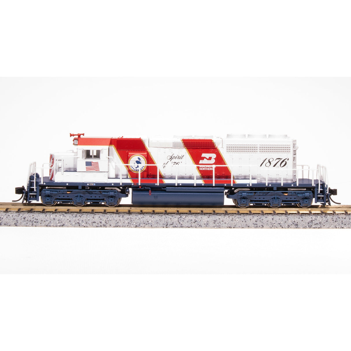 Broadway Limited N Scale SD40-2 Diesel BN #1876 Burlington Northern Spirit of '76 DCC Ready