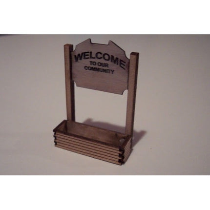 Osborn Models HO Scale Welcome Sign 1021