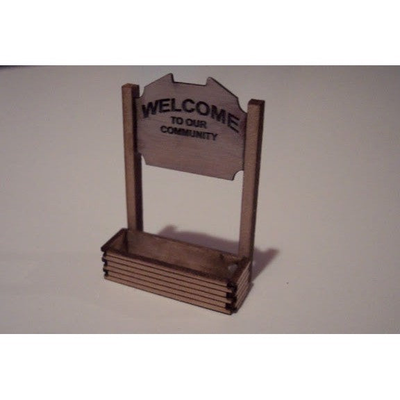 Osborn Models HO Scale Welcome Sign 1021