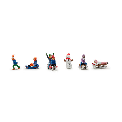 Woodland Scenics HO Scale Children Sledding | Fusion Scale Hobbies