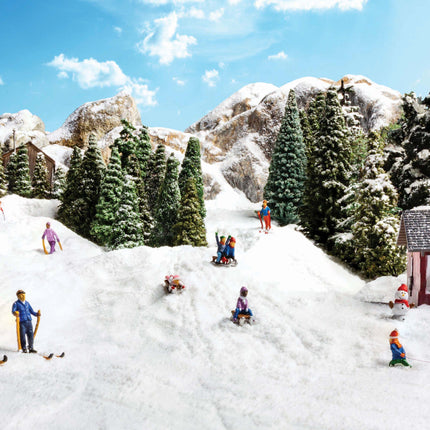 Woodland Scenics HO Scale Children Sledding | Fusion Scale Hobbies