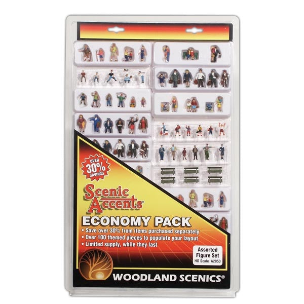 Woodland Scenics HO Assorted Figures Economy Pack