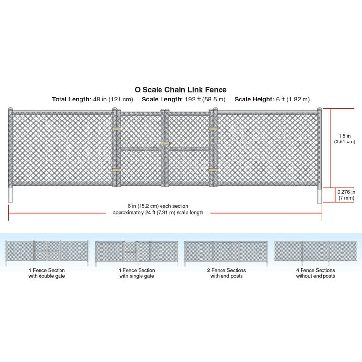 Woodland Scenics O Scale Chain Link Fence