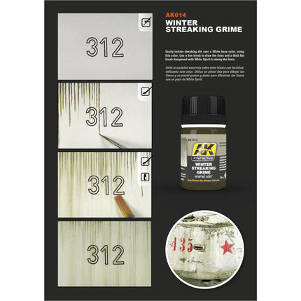 AK Interactive Winter Streaking Grime Enamel Paint 35ml Bottle