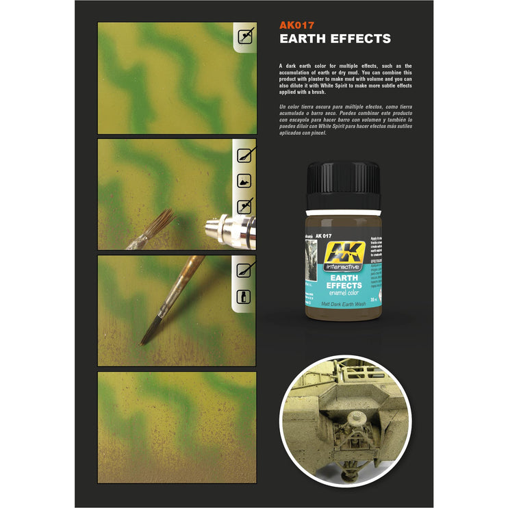 AK Interactive Earth Effects Enamel Paint 35ml Bottle