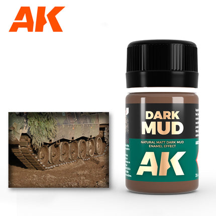 AK Interactive Dark Mud Enamel Paint 35ml Bottle