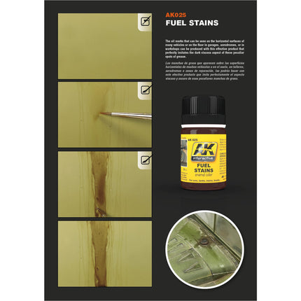 AK Interactive Fuel Stains Enamel Paint 35ml Bottle