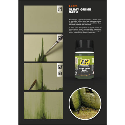 AK Interactive Slimy Grime Dark Enamel Paint 35ml Bottle