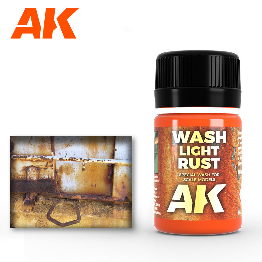 AK Interactive Light Rust Wash Enamel Paint 35ml Bottle