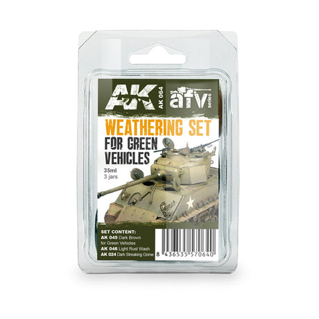 AK Interactive Green Vehicles Weathering Set