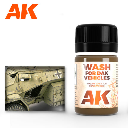 AK Interactive DAK Vehicle Wash Enamel Paint 35ml Bottle