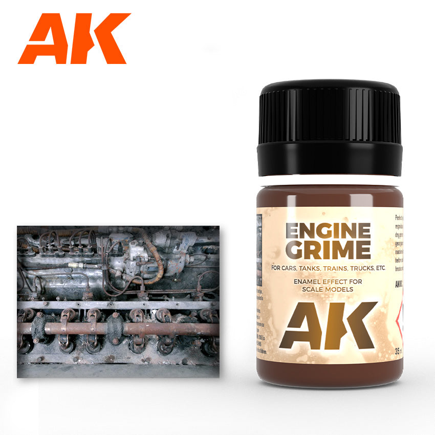 AK Interactive Engine Grime Enamel Paint 35ml Bottle