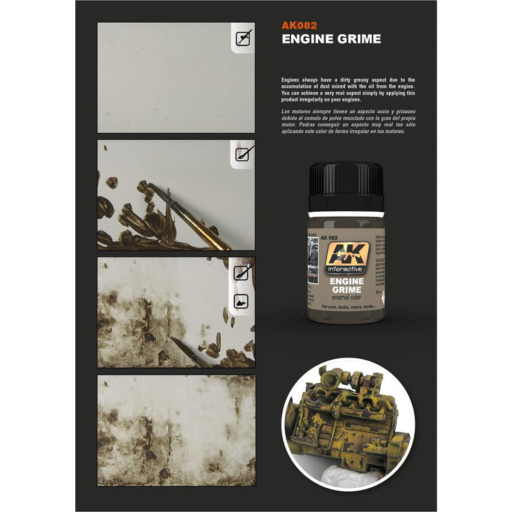 AK Interactive Engine Grime Enamel Paint 35ml Bottle