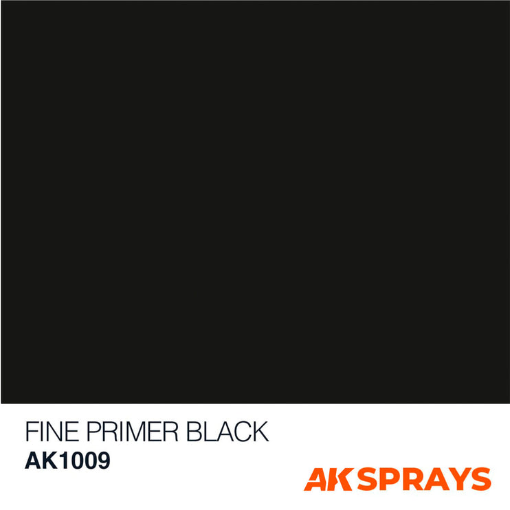 AK Interactive Fine Primer Black Spray 200ml Can