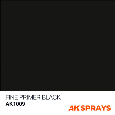 AK Interactive Fine Primer Black Spray 200ml Can