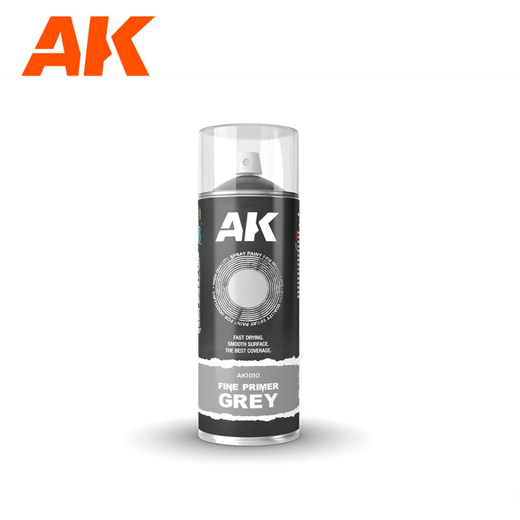 AK Interactive Fine Primer Grey Spray 200ml Can