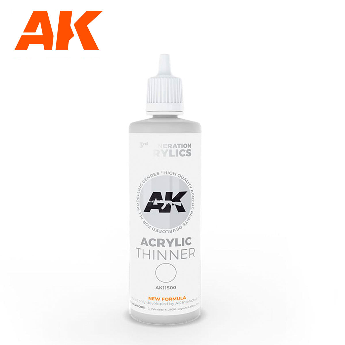 AK Interactive 3rd Generation Acrylic Thinner 100ml Bottle